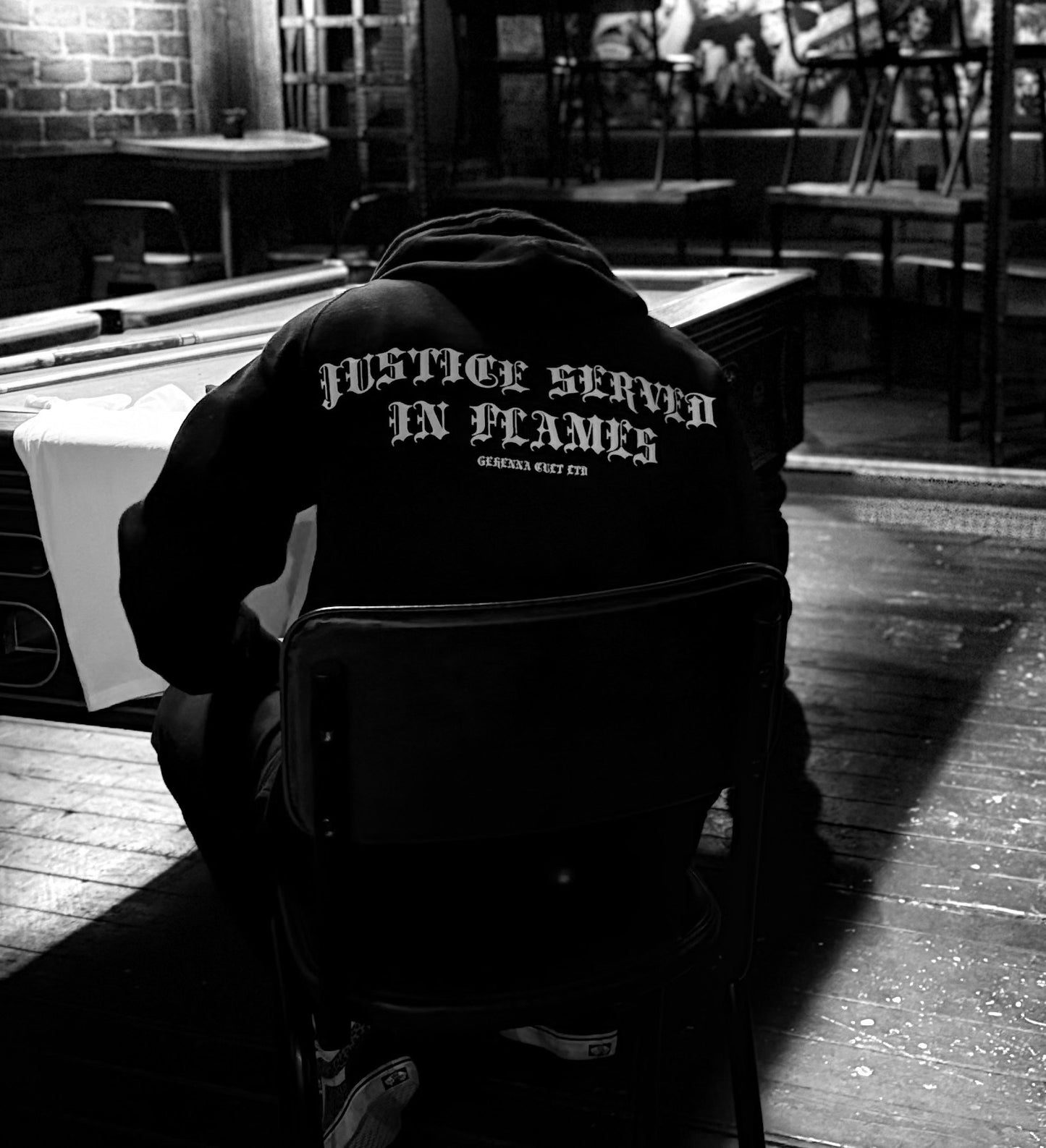 JUSTICE SERVED IN FLAMES - HOODIE