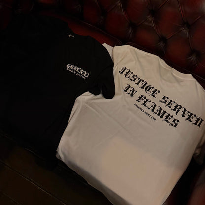JUSTICE SERVED IN FLAMES - T SHIRT