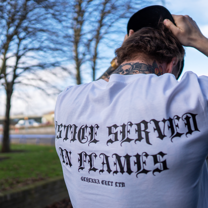 JUSTICE SERVED IN FLAMES - T SHIRT